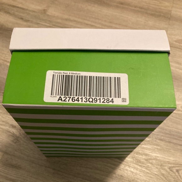 NIB C Wonder Slingback Tomato Red Wood Block Heels Leather Suede Fringe Sandal 8 - Picture 15 of 15